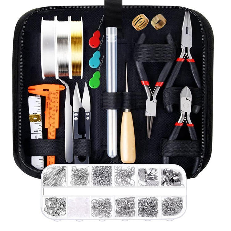 DIY Jewelry Making Supplies Kit with Jewelry Tools, Jewelry Wires and Jewelry Findings for Jewelry Repair and Beading