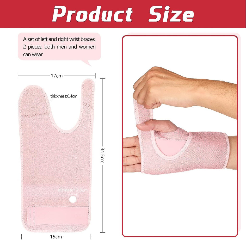 Adjustable Wrist Brace Guard Durable Steel Wrist Splint Support Strap Carpal Tunnel Tendonitis Stabilizer Arthritis Pain