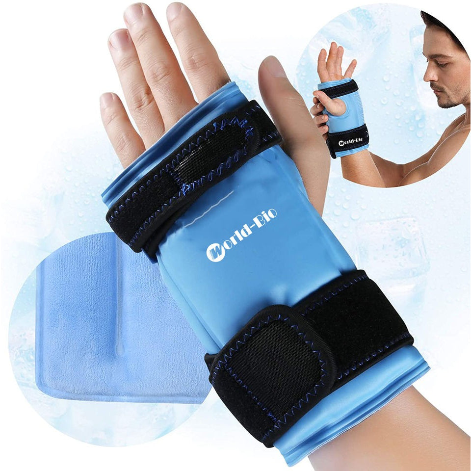 Wrist Support Hand Hot Cold Gel Pack Mitten Reusable Ice pack for Carpal Tunnel Syndrome Eczema & Arthritis Pain Relief