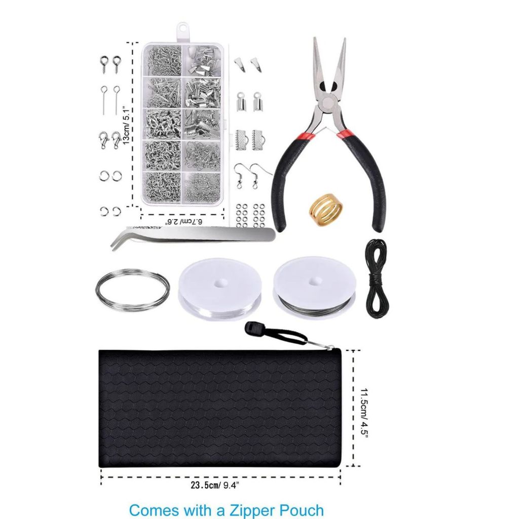 DIY Jewelry Making Supplies Kit with Jewelry Tools, Jewelry Wires and Jewelry Findings for Jewelry Repair and Beading