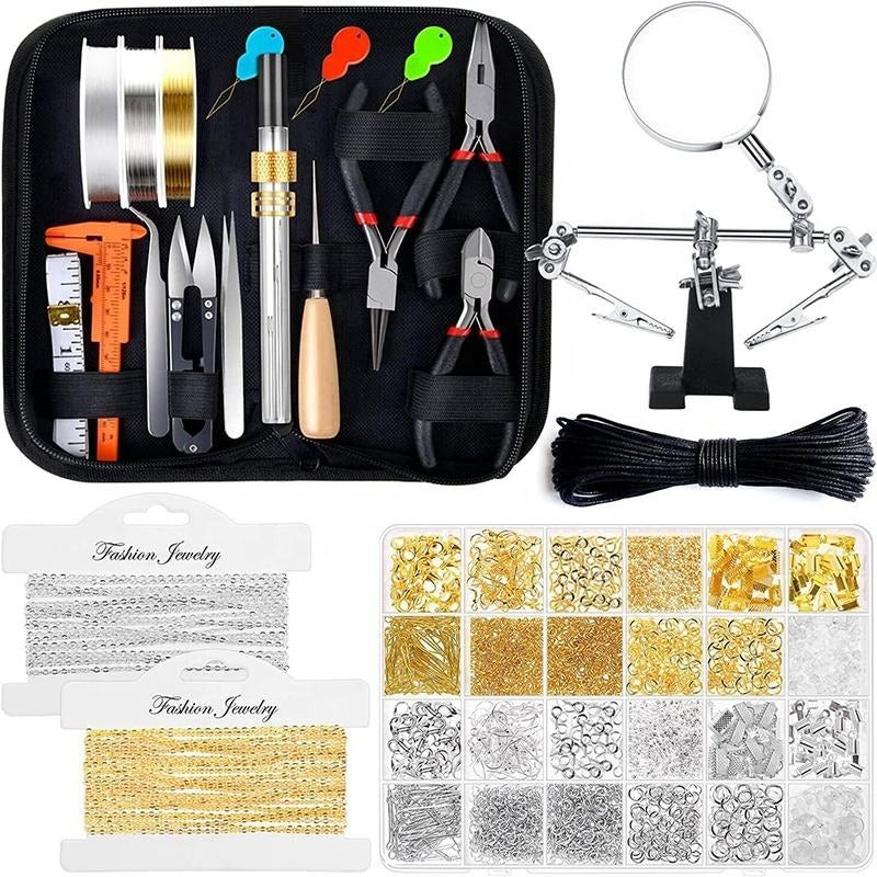 DIY Jewelry Making Supplies Kit with Jewelry Tools, Jewelry Wires and Jewelry Findings for Jewelry Repair and Beading