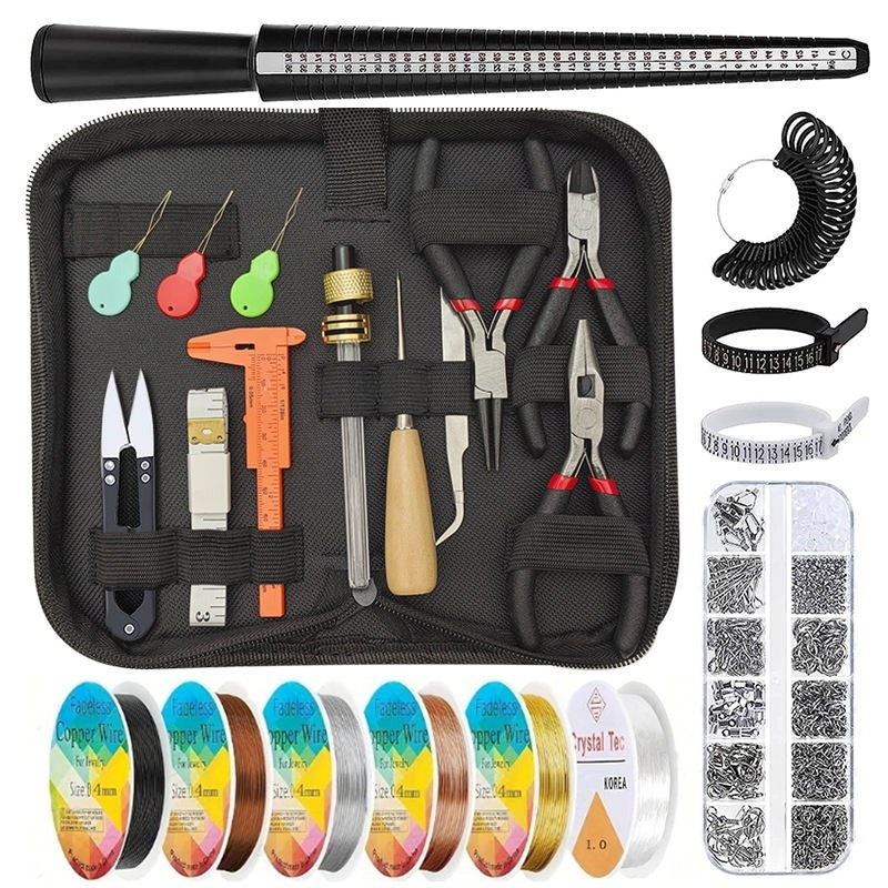 DIY Jewelry Making Supplies Kit with Jewelry Tools, Jewelry Wires and Jewelry Findings for Jewelry Repair and Beading