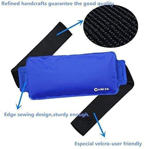 Ice Pack Wrap for Injuries, 2 Reusable Hot Cold Packs Alleviate Surgery Recovery, Joint Pain, Muscle Soreness and Inflammation - Adjustable & Flexible Therapy for Knees, Back, Elbows, Wrists and Legs