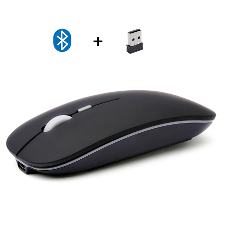 Ultra-thin charging Wireless Mouse Mute Rechargeable Dual mode Mouse Portable Game Silent Laptop For Lenovo Universal Limit