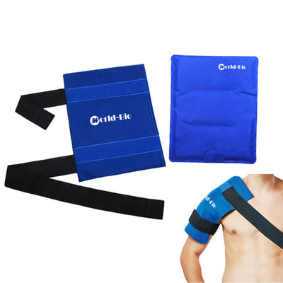 Gel Ice Pack & Wrap with Straps for Hot Cold Therapy - Pain Relief for Shoulder Rotator Cuff, Back, Hip, Knee Replacement Surgery, Shin Splint Injuries Reusable