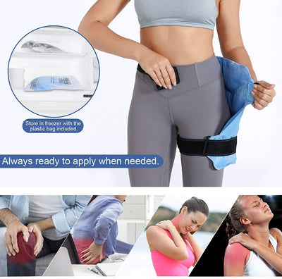 Ice Pack for Hip Replacement, Ice Wraps Flexible Gel Cold Pack for Bursitis Hip Pain Relief, Cold Compress Therapy for Sciatica, Inflammation and Swelling