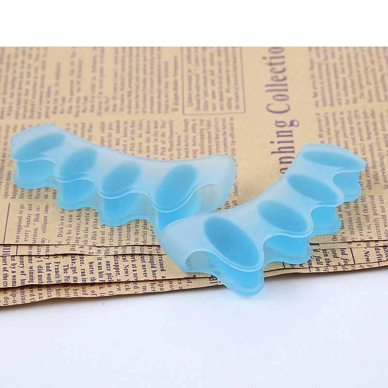 Silicone Finger Toe Protector Toe Separators Stretchers Straightener Bunion Protector Pain Relief Foot Care 5 Colors