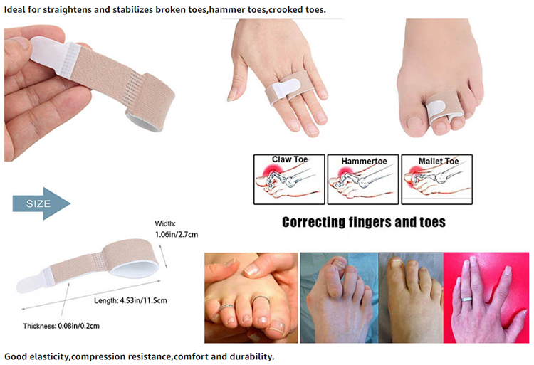 Toe Straighteners Reusable Toe Splints for Bent Toes Overlapping