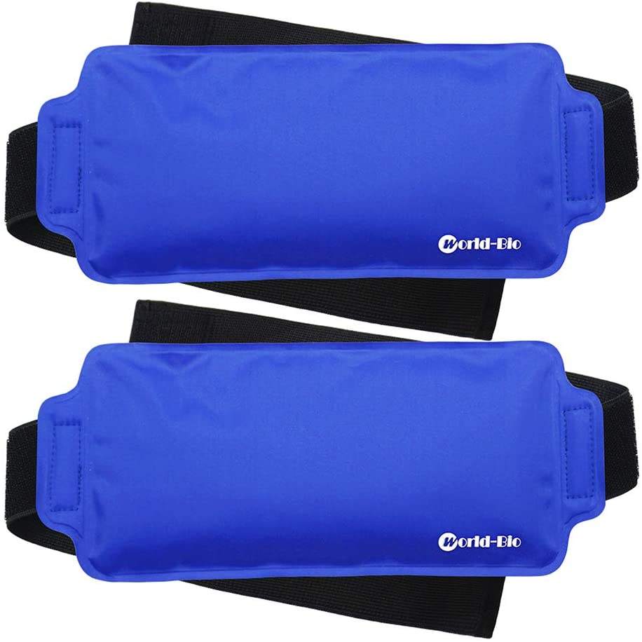 Ice Pack Wrap for Injuries, 2 Reusable Hot Cold Packs Alleviate Surgery Recovery, Joint Pain, Muscle Soreness and Inflammation - Adjustable & Flexible Therapy for Knees, Back, Elbows, Wrists and Legs