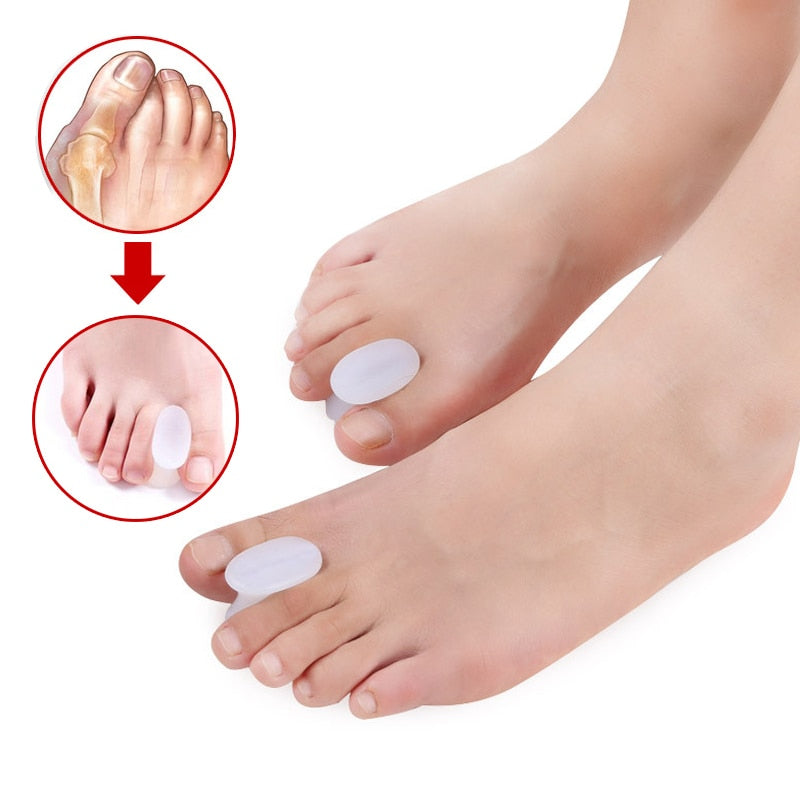 Big Toe Straightener Thumb Valgus Protector Silicone Gel Foot Fingers Toe Separator Bunion Adjuster Feet Pads Relief Foot Pain