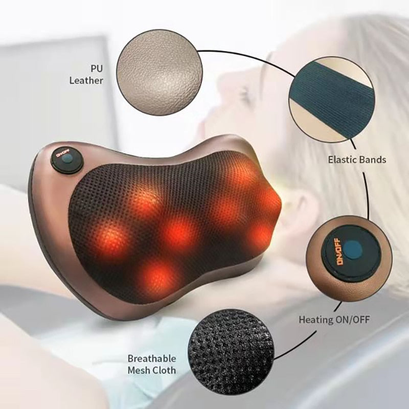 Electric Head Massage Pillow Relax Vibrator