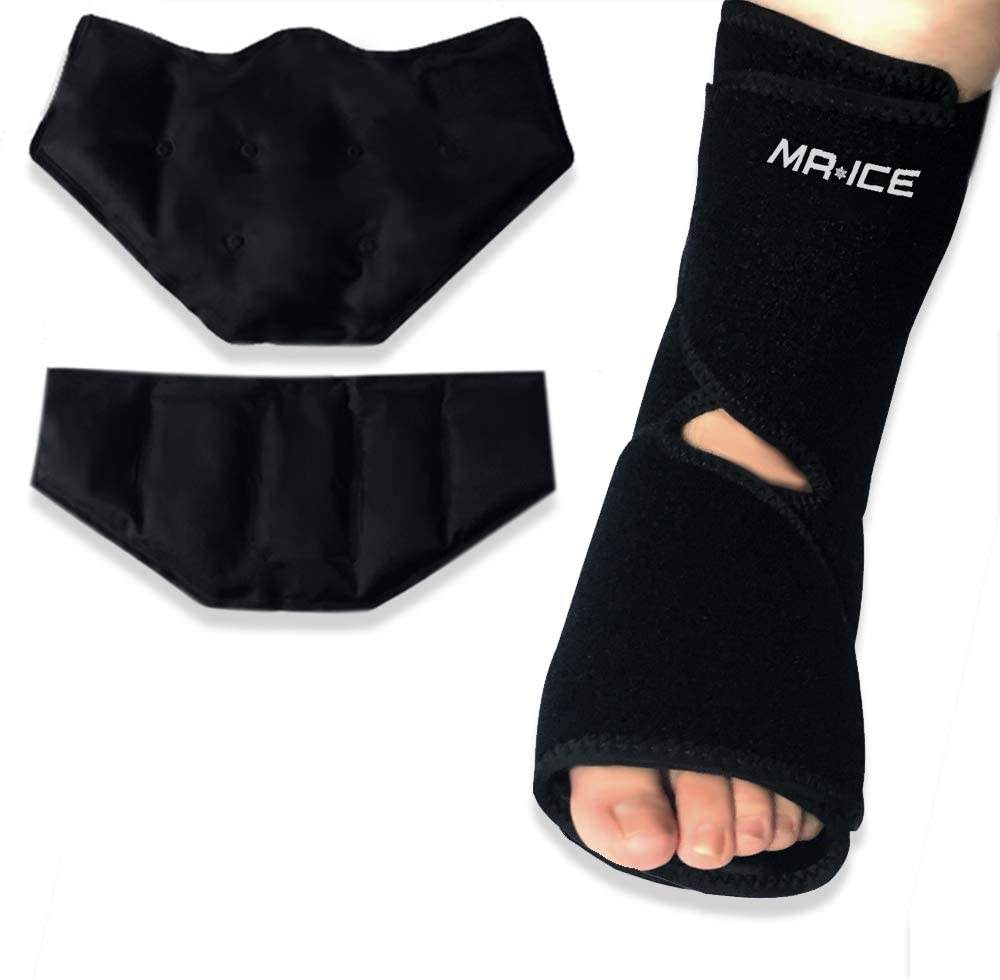 Foot Ankle Ice Pack Wrap for Foot Pain Relief - Ankle Ice Pack for Injuries Reusable Gel Cold Pack for Achilles Tendonitis, Plantar Fasciitis, Sprained Ankles and Feet Sore - 2 Therapy Packs