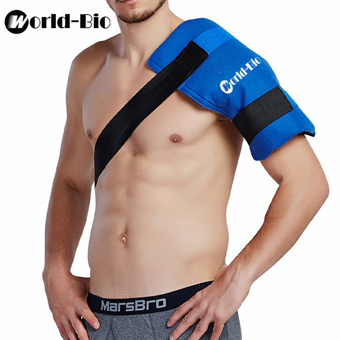 Gel Ice Pack & Wrap with Straps for Hot Cold Therapy - Pain Relief for Shoulder Rotator Cuff, Back, Hip, Knee Replacement Surgery, Shin Splint Injuries Reusable