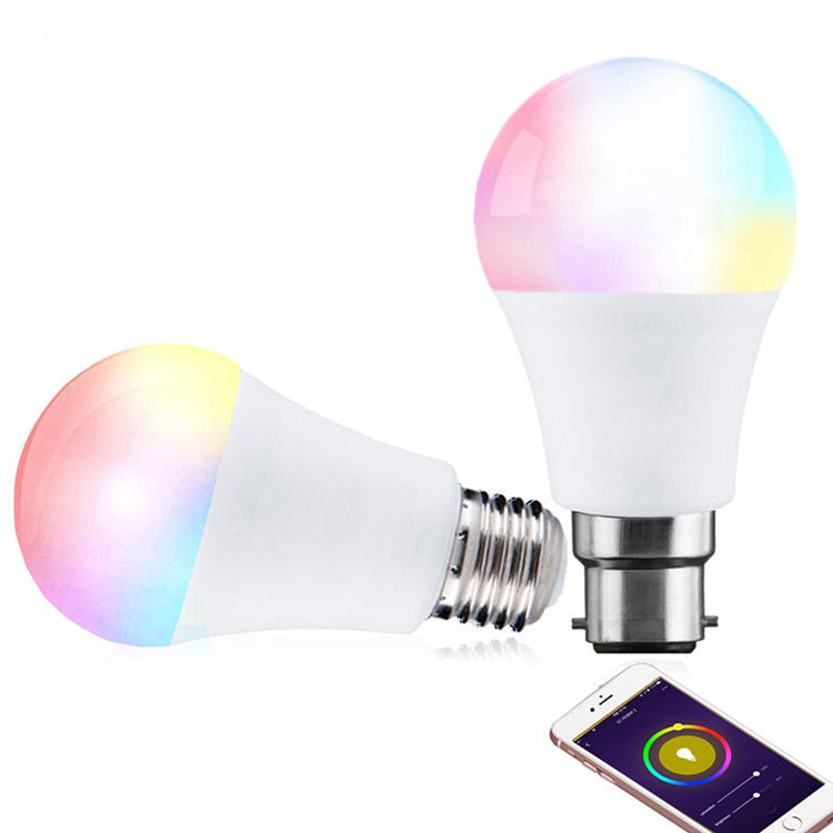 Smart Control RGB Dimming Led Blub 9w wifi smart bulb lights with tuya alexa google