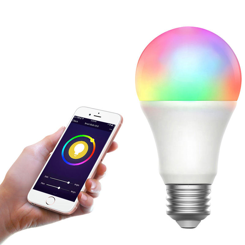 Smart Control RGB Dimming Led Blub 9w wifi smart bulb lights with tuya alexa google