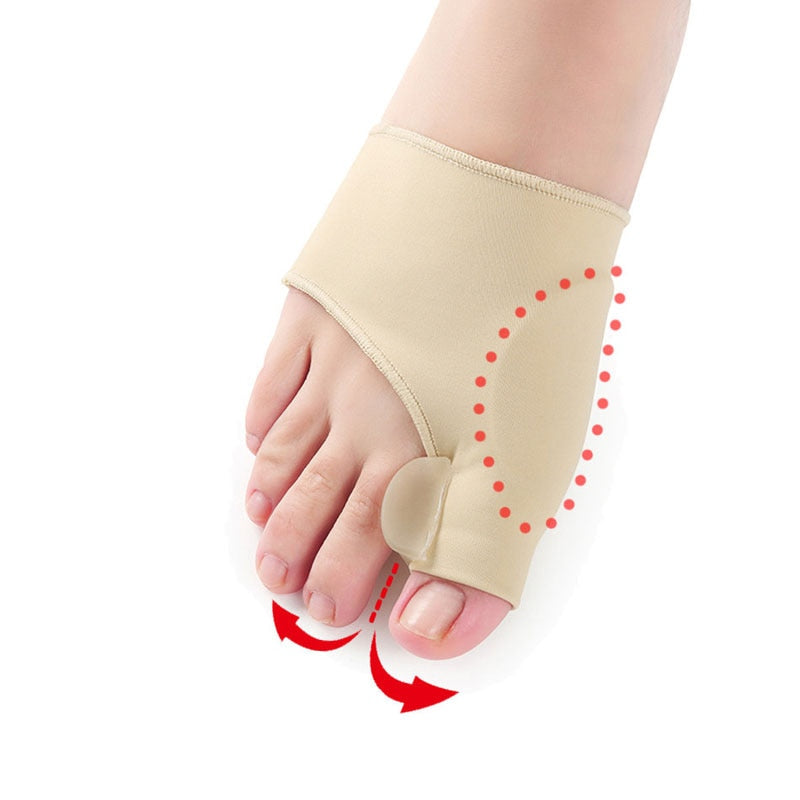 Bunion Sleeve Toe Separator Hallux Valgus Bunion Corrector Orthotics Feet Bone Thumb Adjuster Correction Pedicure Sock Straightener