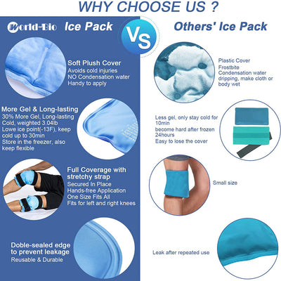 Reusable Knee Ice Pack Wrap Pack