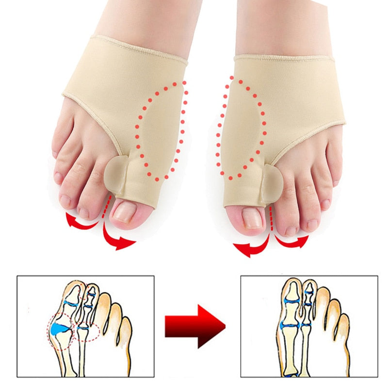 Bunion Corrector Gel Pad Stretcher Nylon Hallux Valgus Protector Guard Toe Separator Orthopedic Straightener Foot Care Tool