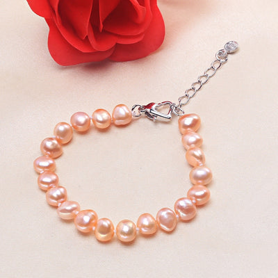 Pearl charm bracelet for women top quality 8-9mm 100% natural freshwater pearl bracelet 16cm-20cm