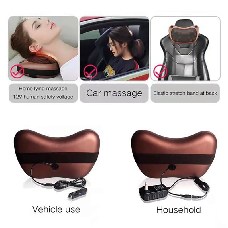 Electric Head Massage Pillow Relax Vibrator