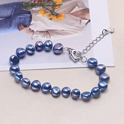 Pearl charm bracelet for women top quality 8-9mm 100% natural freshwater pearl bracelet 16cm-20cm