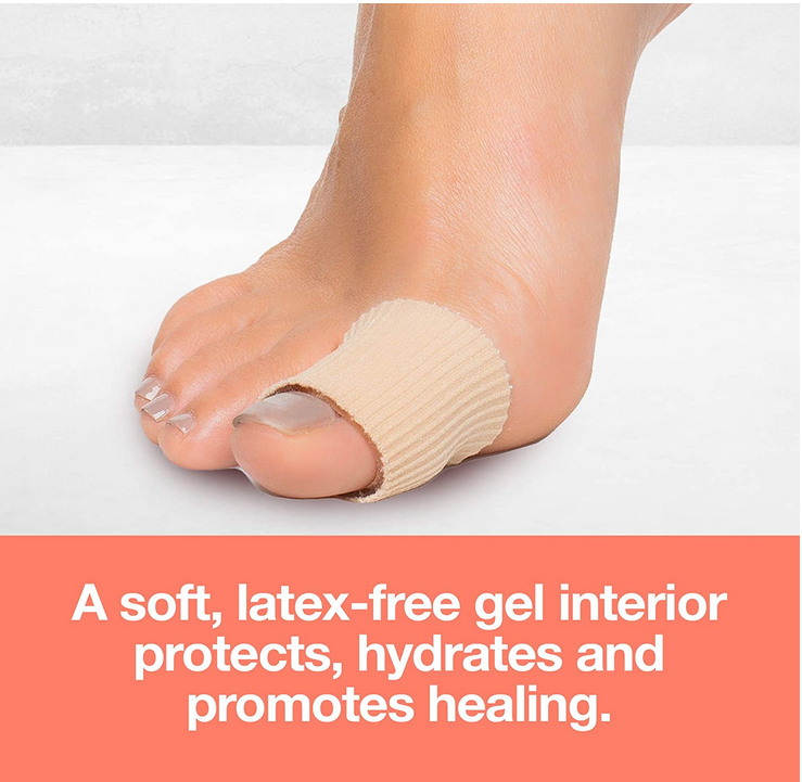 Elastic Fabric Cuttable Silicone Gel Finger Toe Tubes Sleeve Bandage Protector For Corn And Calluses